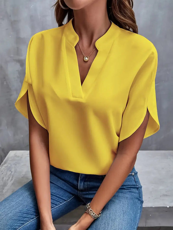 LS | Women Minimal Chic Flutter Sleeve Top Lion Style