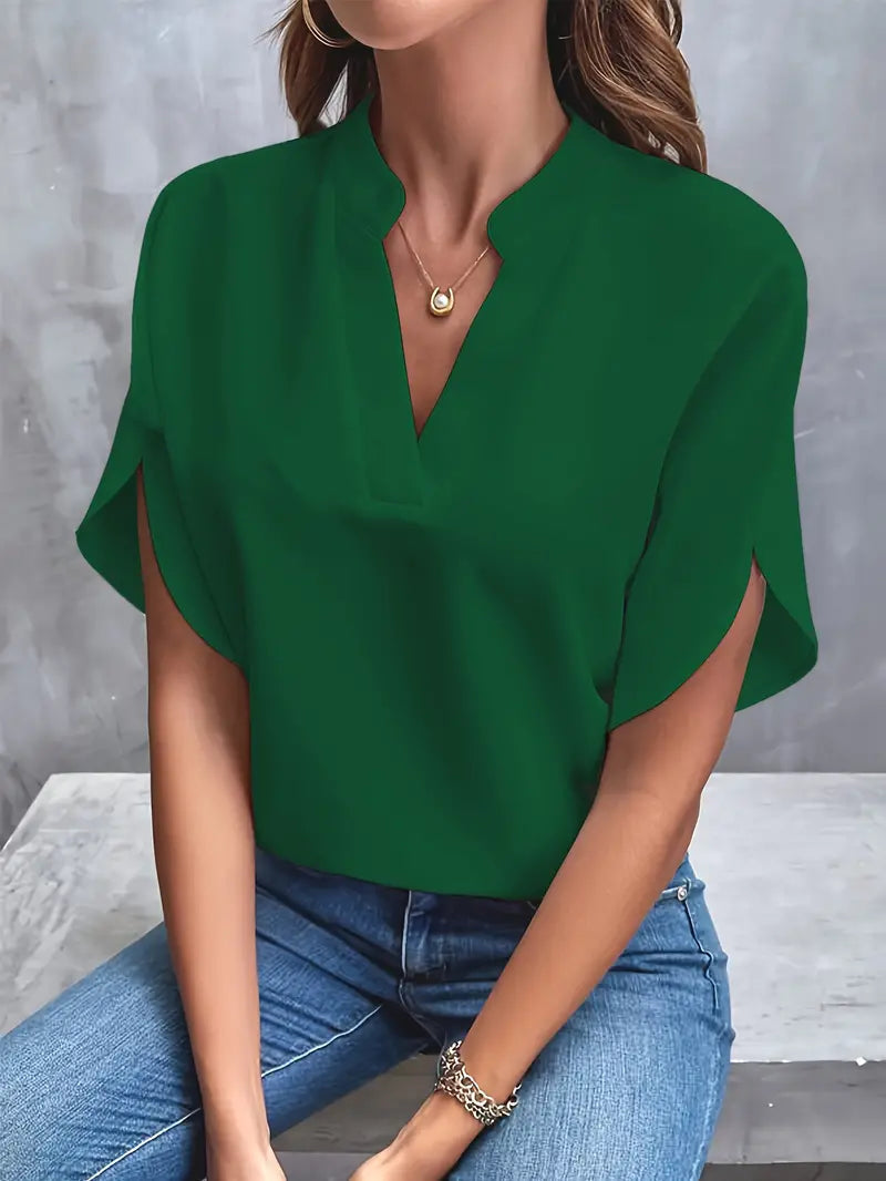 LS | Women Minimal Chic Flutter Sleeve Top Lion Style