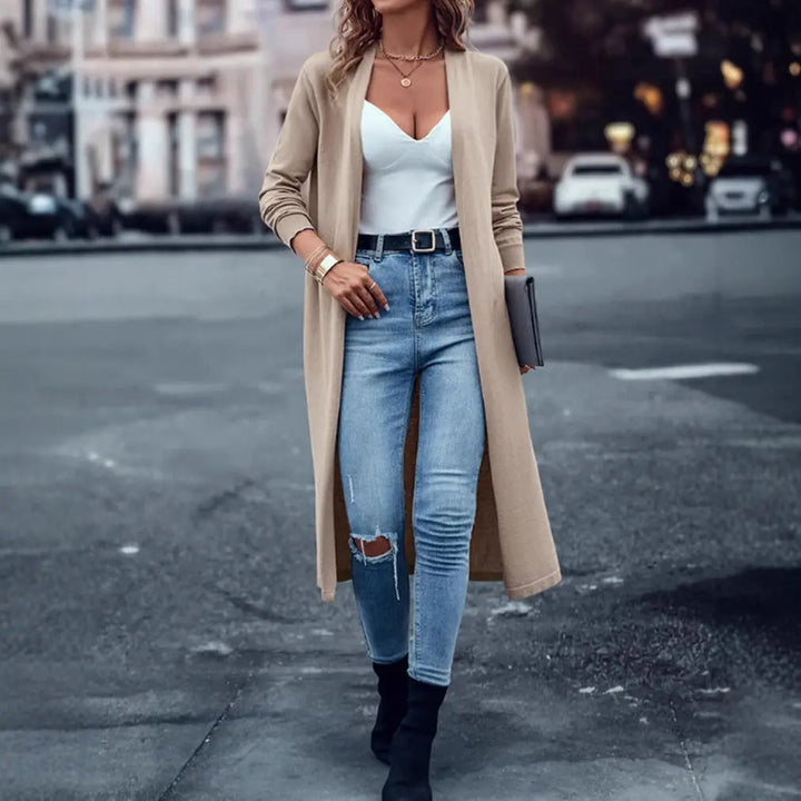 LS | Women Minimal Open Front Cardigan Lion Style