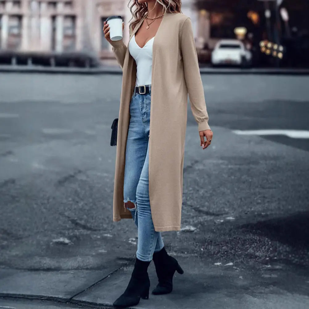 LS | Women Minimal Open Front Cardigan Lion Style