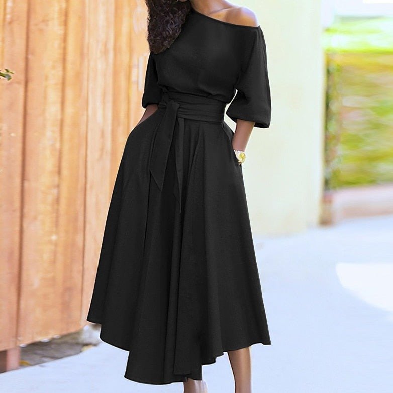 LS | Women Minimalist Flowy Midi Dress Lion Style