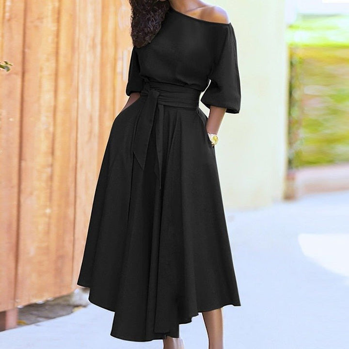 LS | Women Minimalist Flowy Midi Dress Lion Style