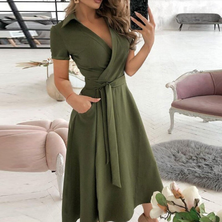 LS | Women Minimalist Flowy Midi Dress Lion Style