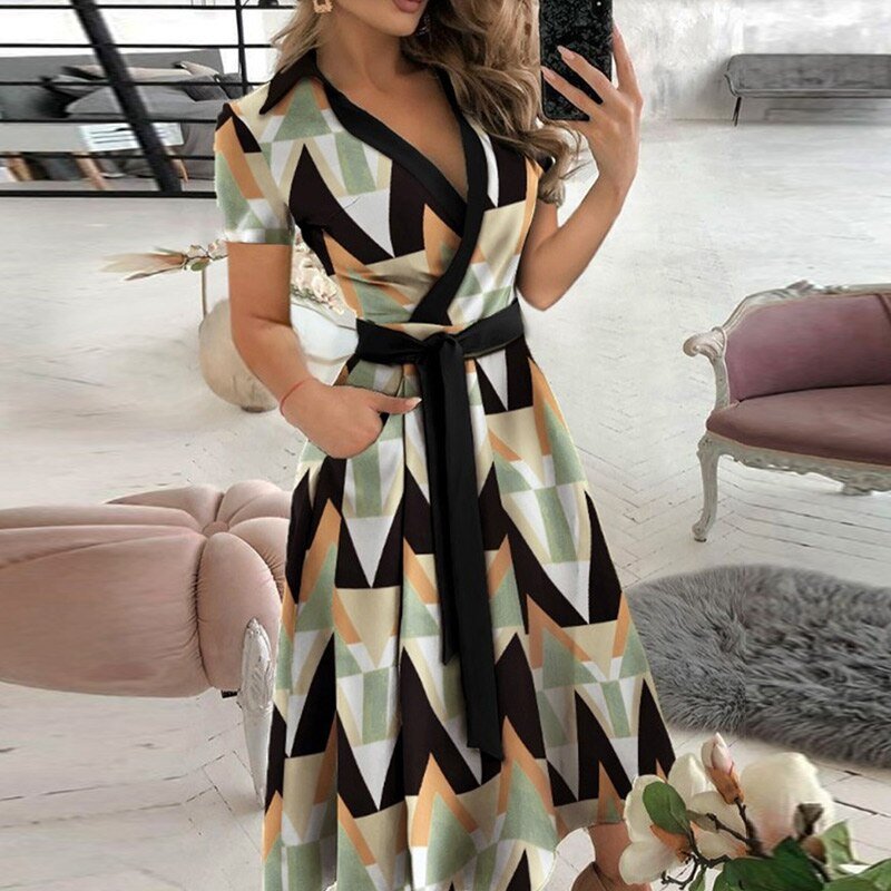 LS | Women Minimalist Flowy Midi Dress Lion Style