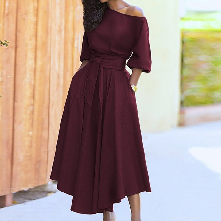 LS | Women Minimalist Flowy Midi Dress Lion Style