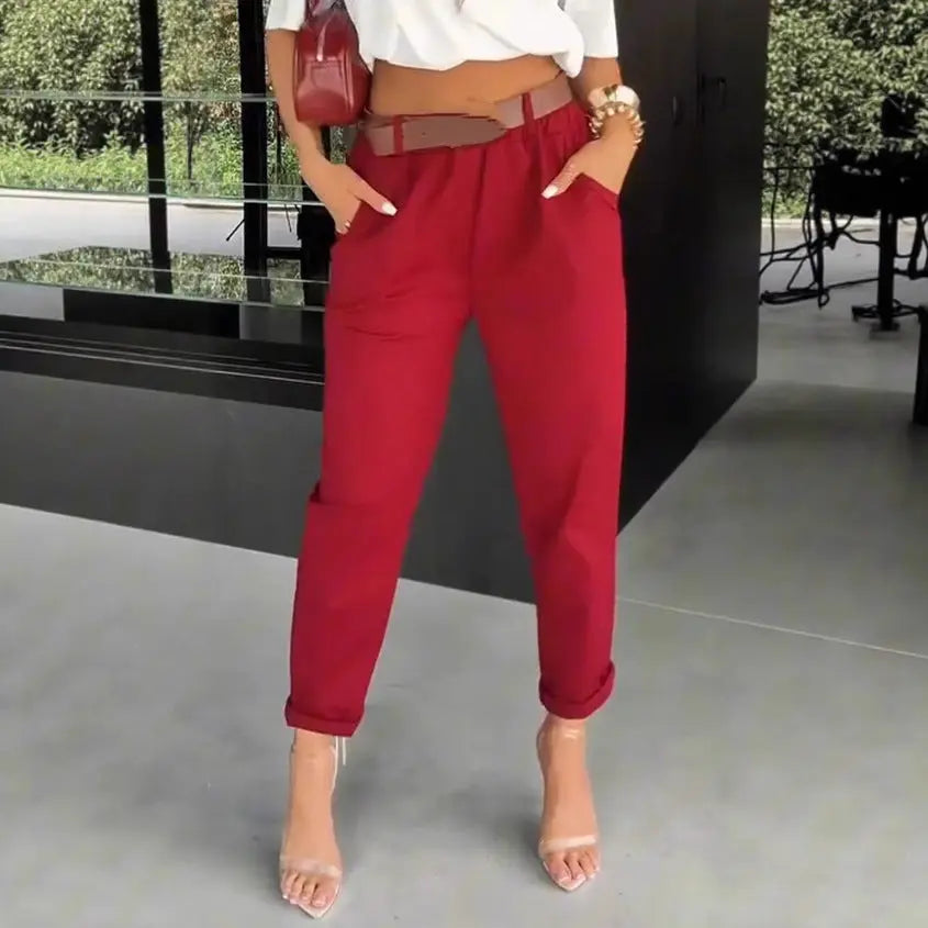 LS | Women Modern High Waist Pants Lion Style