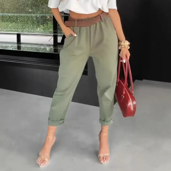 LS | Women Modern High Waist Pants Lion Style
