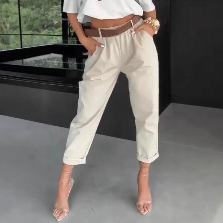 LS | Women Modern High Waist Pants Lion Style