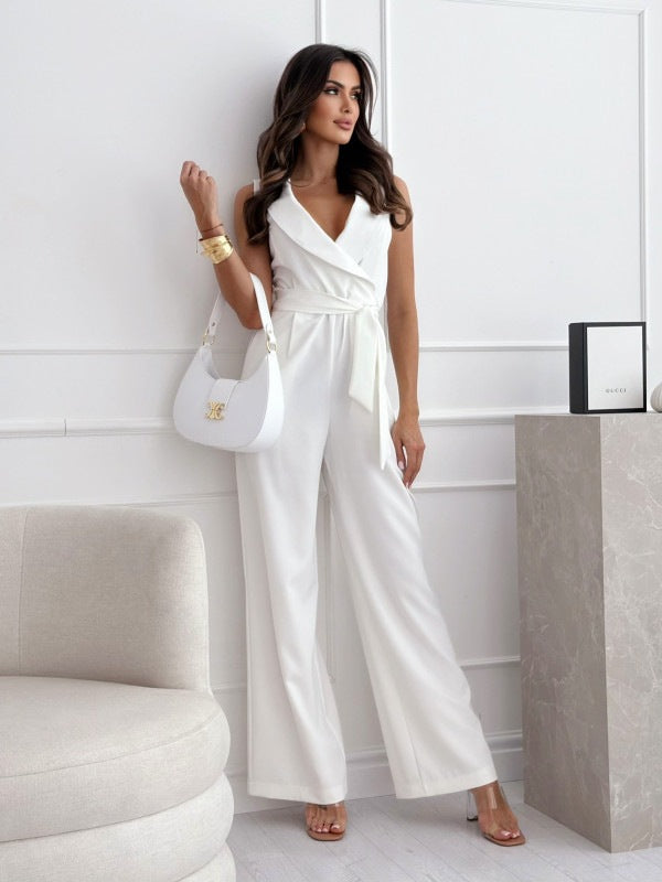 LS | Women Office Style Wrap Jumpsuit Lion Style