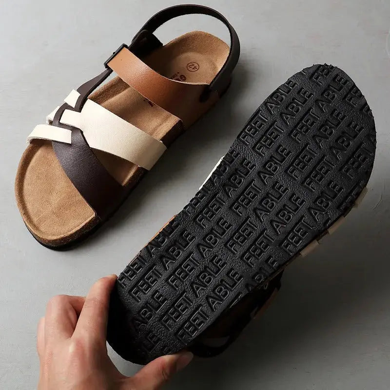 LS | Women Orthopedic Cross Strap Sandals Lion Style