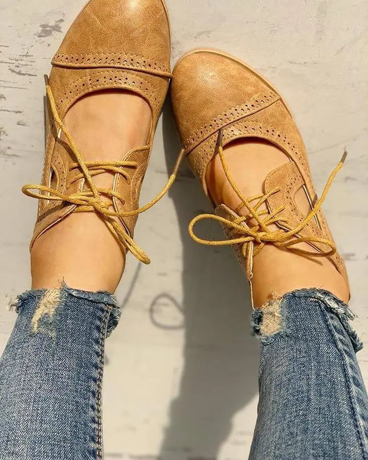 LS | Women Orthopedic Lace Up Heels Lion Style