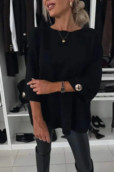 LS | Women Oversized Knit Sweater Top Lion Style