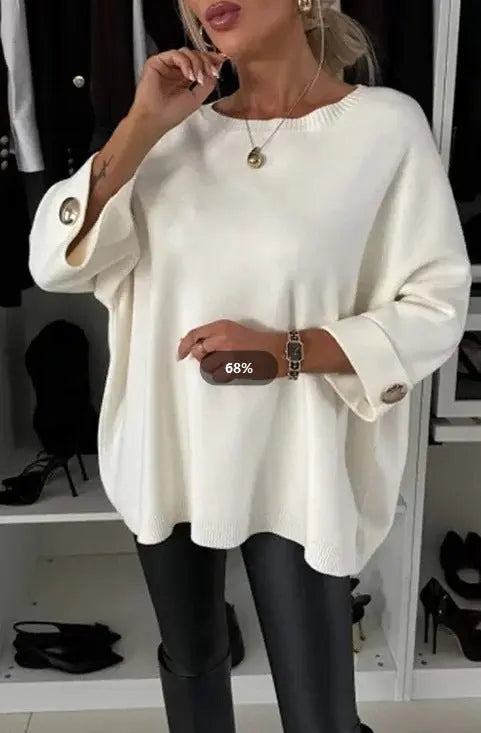 LS | Women Oversized Knit Sweater Top Lion Style