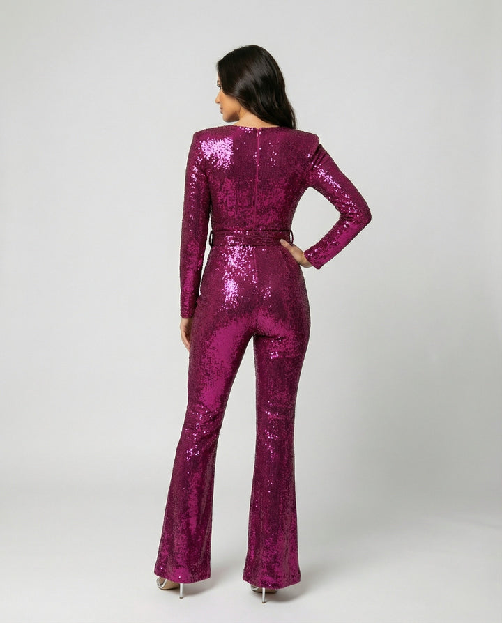 LS | Women Party Shine Jumpsuit Lion Style