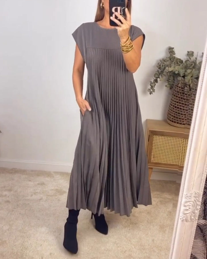 LS | Women Pleated Flow Dress Lion Style