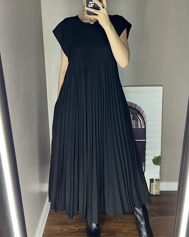LS | Women Pleated Flow Dress Lion Style