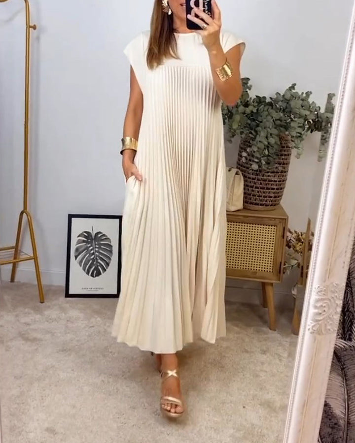 LS | Women Pleated Flow Dress Lion Style
