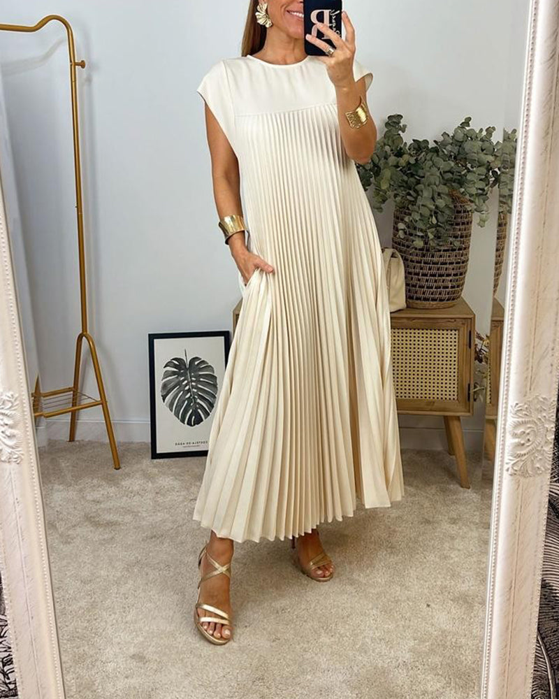 LS | Women Pleated Flow Dress Lion Style