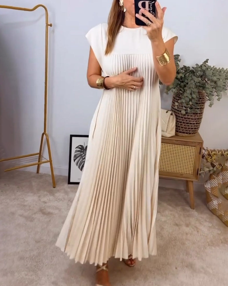 LS | Women Pleated Flow Dress Lion Style