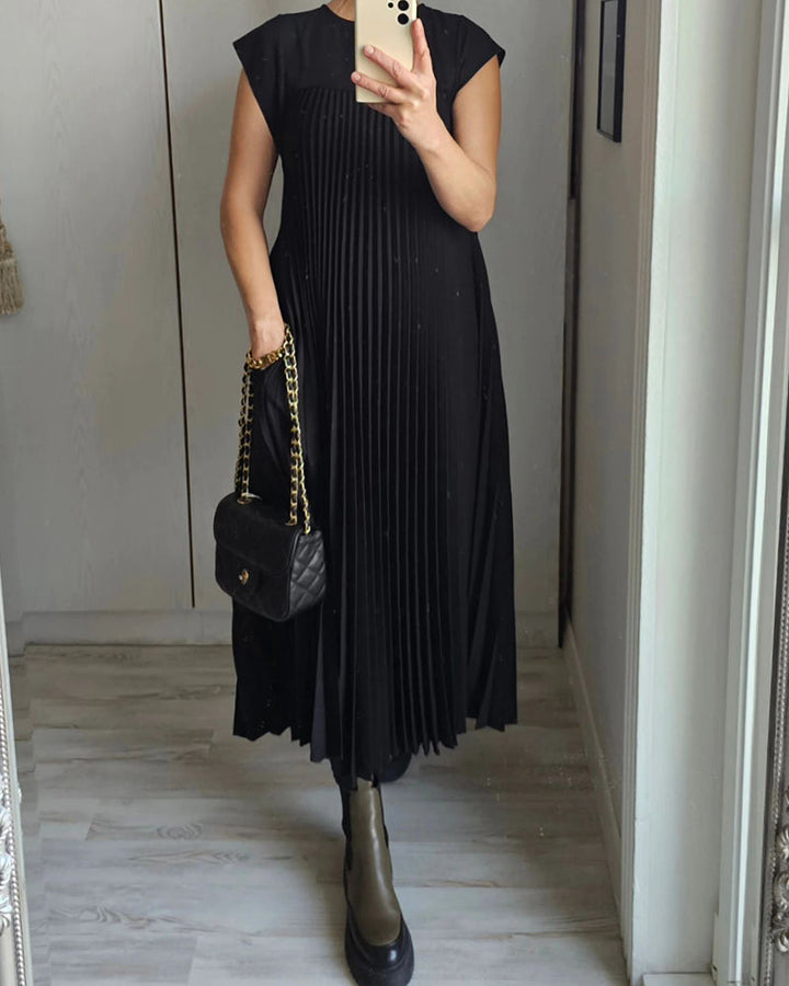 LS | Women Pleated Flow Dress Lion Style