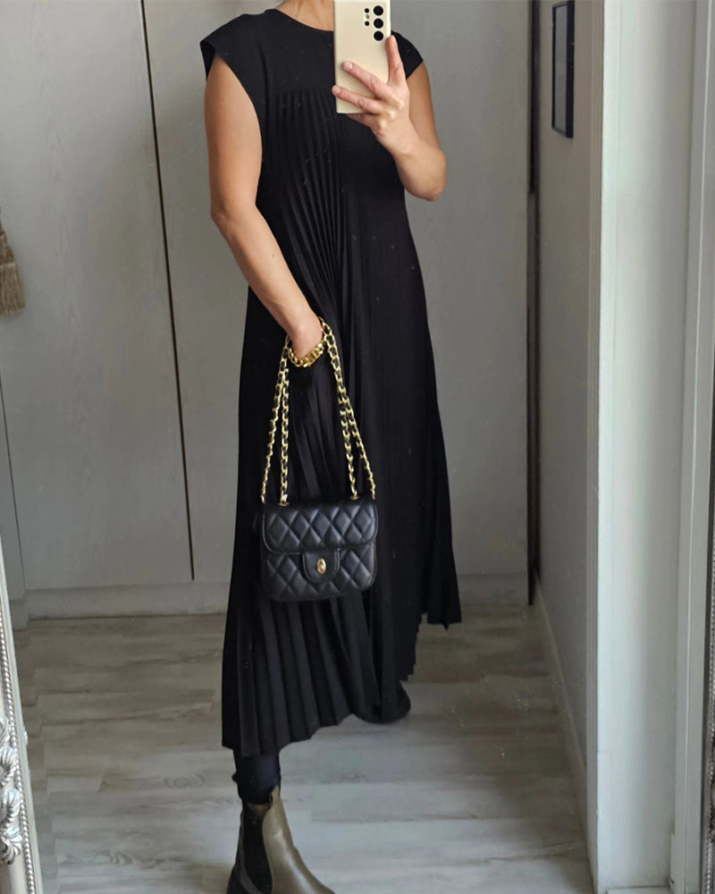 LS | Women Pleated Flow Dress Lion Style
