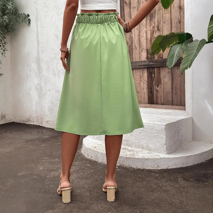 LS | Women Pocket Detail Midi Skirt Lion Style