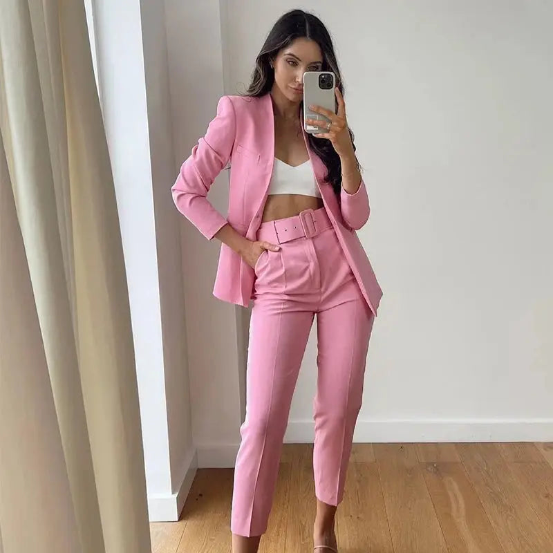 LS | Women Refined Workwear Tapered Pants Lion Style