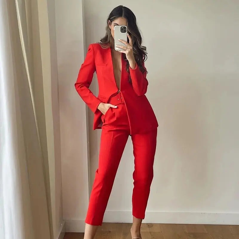 LS | Women Refined Workwear Tapered Pants Lion Style
