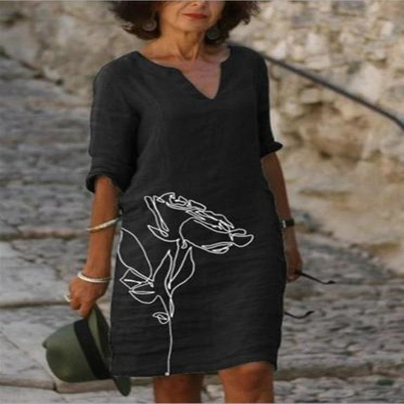 LS | Women Relaxed Fit Mini Dress Lion Style