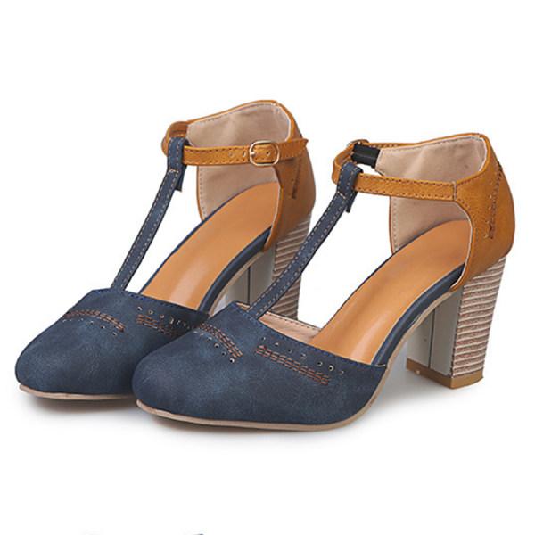 LS | Women Retro Colorblock Orthopedic Heels Lion Style