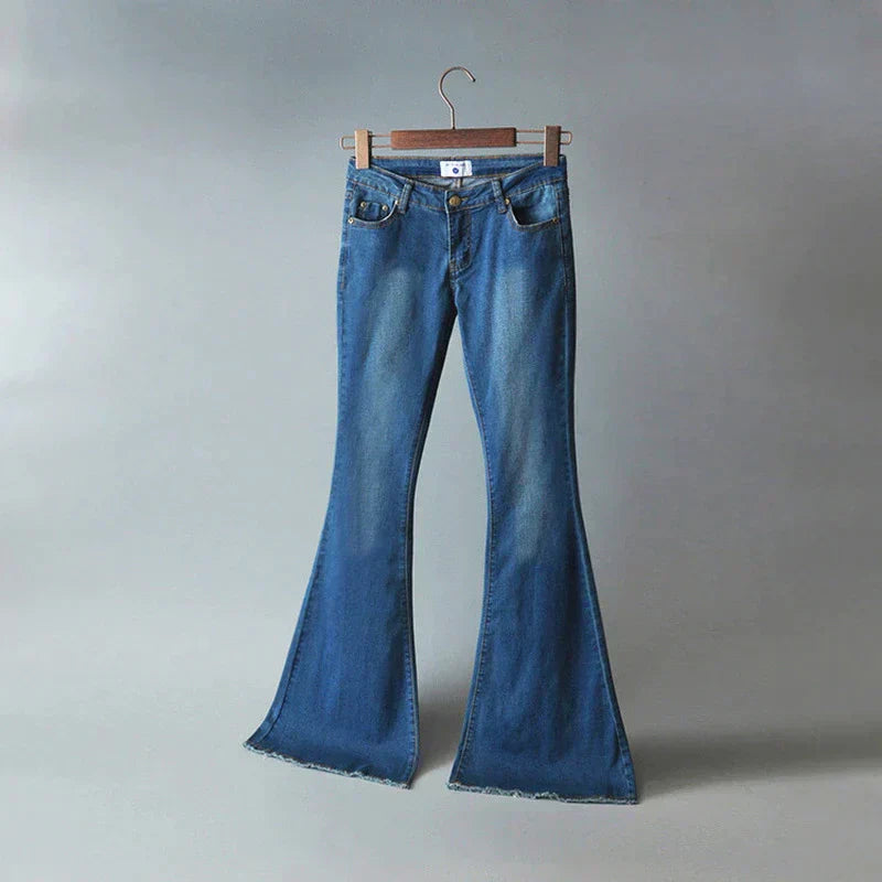 LS | Women Retro Flare Denim Jeans Lion Style