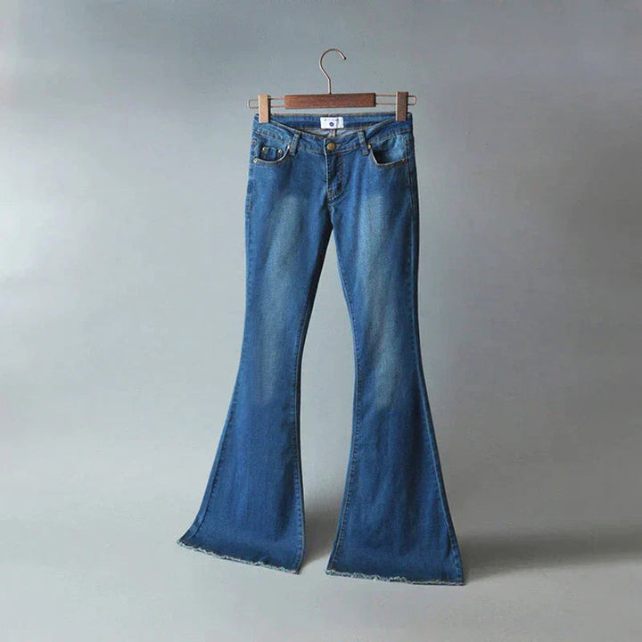 LS | Women Retro Flare Denim Jeans Lion Style