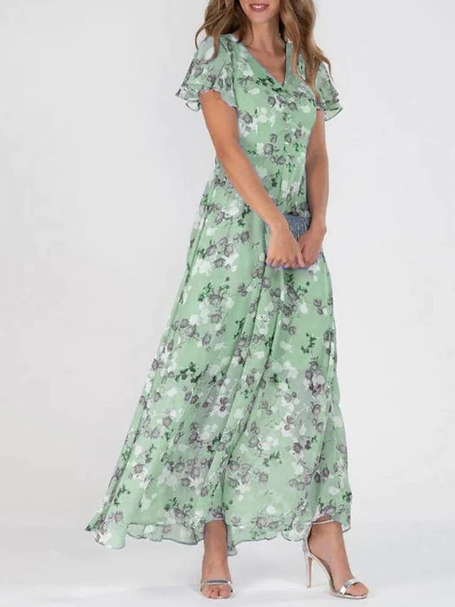 LS | Women Romantic Maxi Dress Lion Style