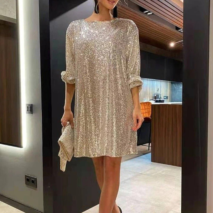 LS | Women Shimmer Mini Dress Lion Style