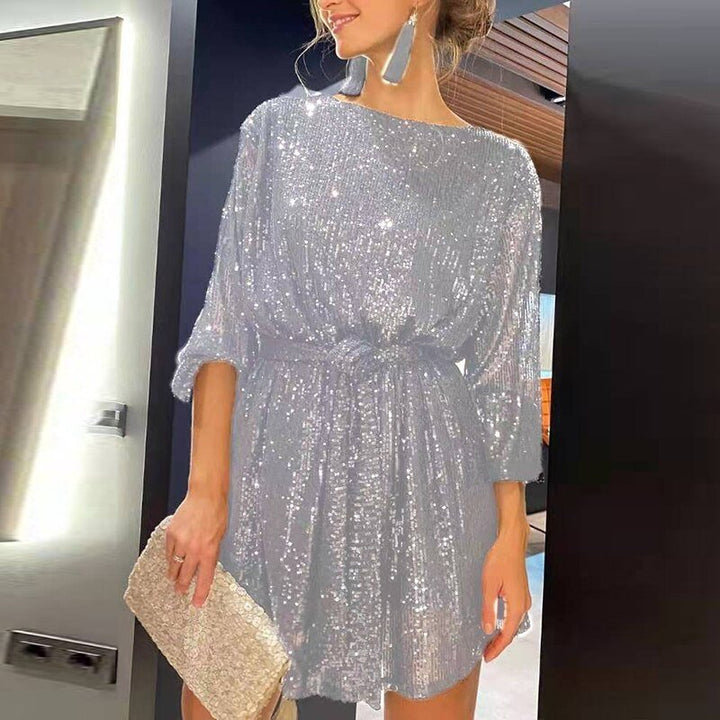 LS | Women Shimmer Mini Dress Lion Style