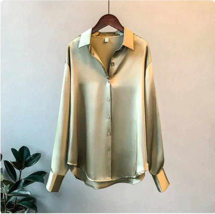 LS | Women Silky Casual Blouse Lion Style