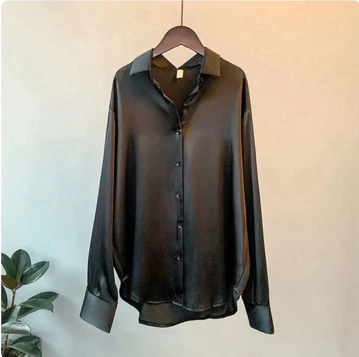 LS | Women Silky Casual Blouse Lion Style