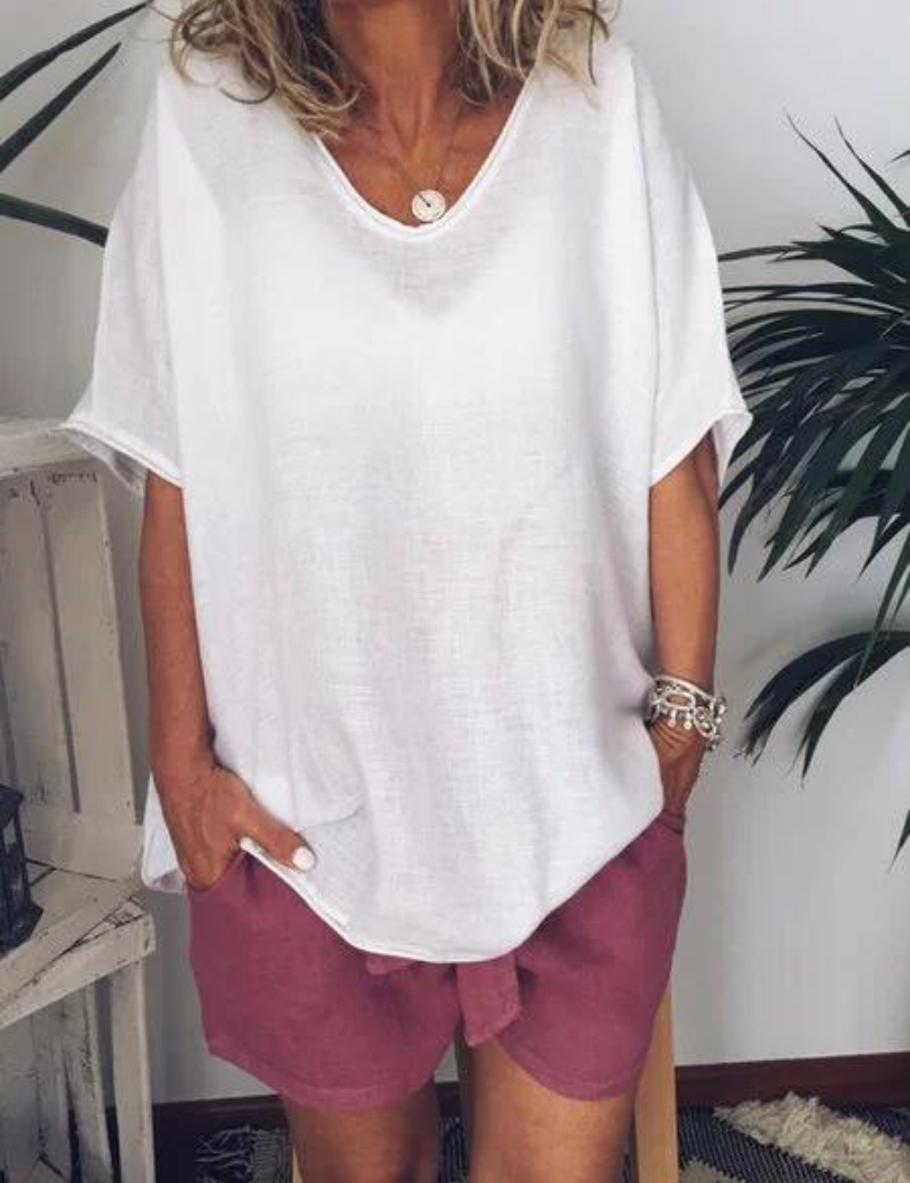 LS | Women Simple Daily Top Lion Style