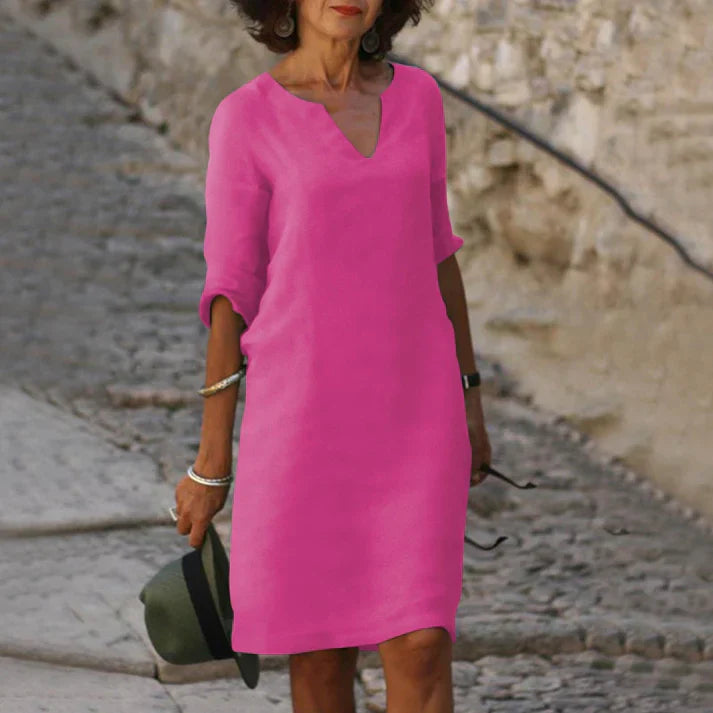 LS | Women Simple Summer Mini Dress Lion Style