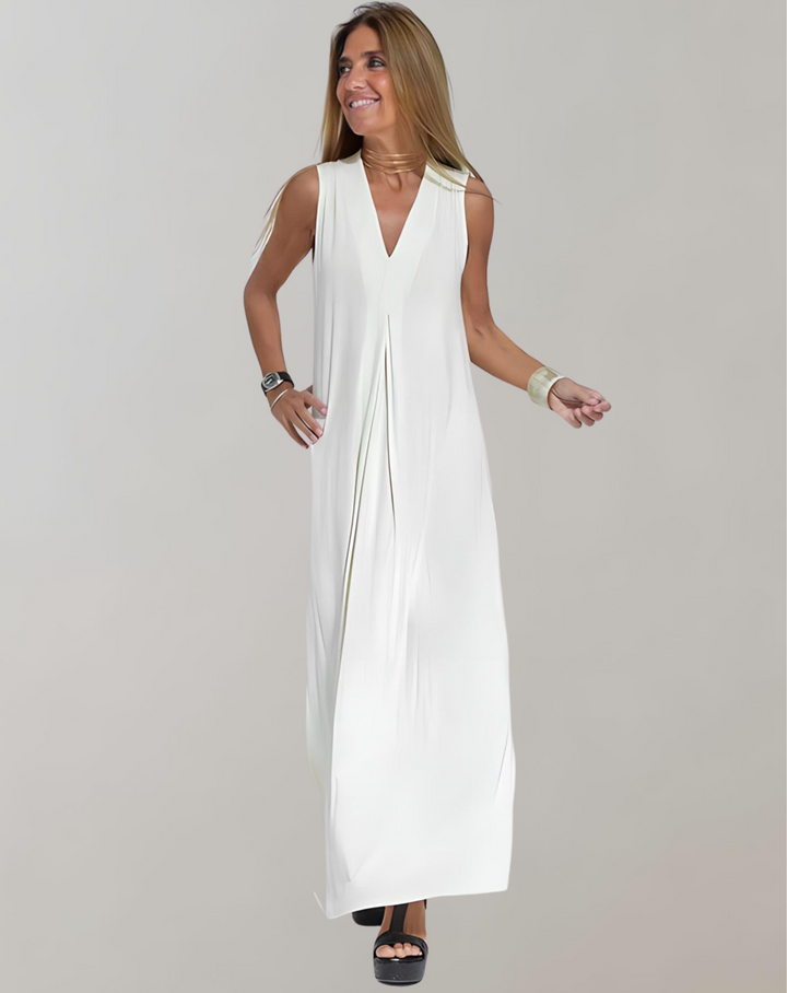 LS | Women Sleeveless Loose Maxi Dress Lion Style