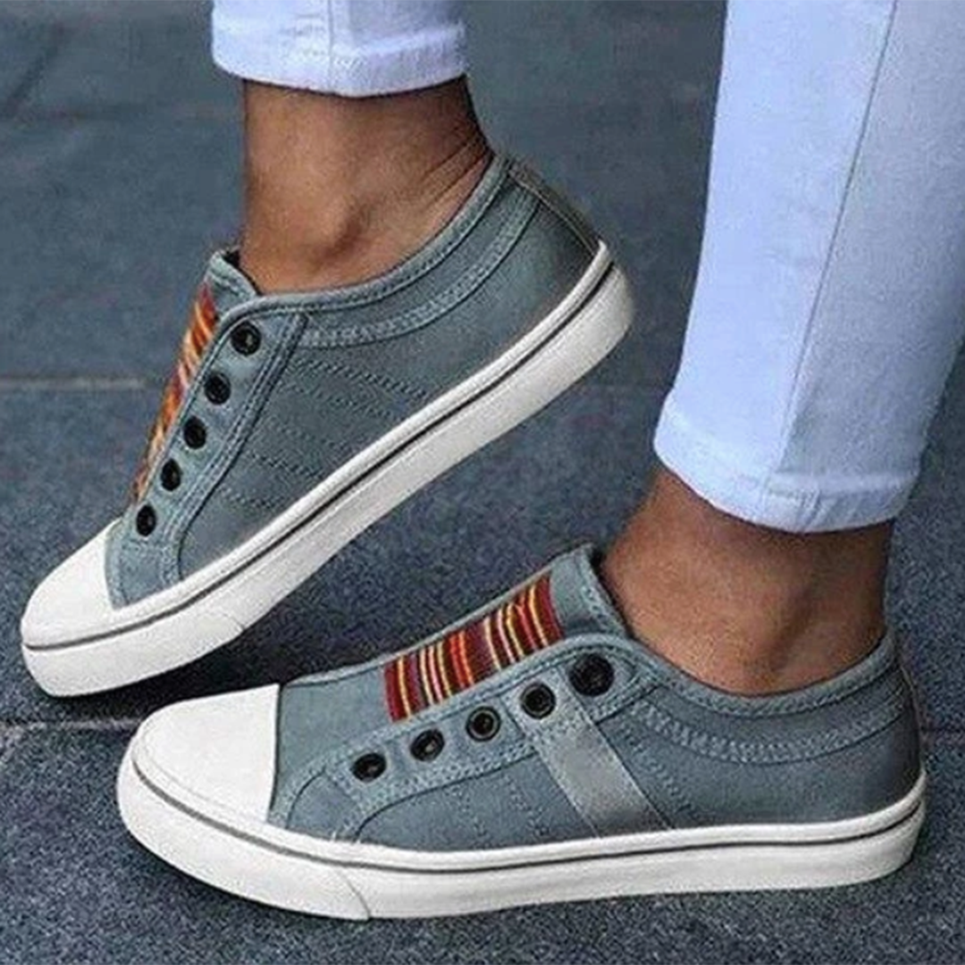LS | Women Slip On Canvas Orthopedic Shoes Lion Style