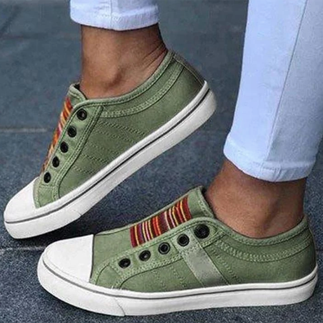 LS | Women Slip On Canvas Orthopedic Shoes Lion Style