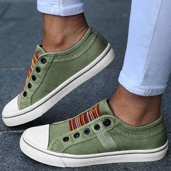 LS | Women Slip On Canvas Orthopedic Shoes Lion Style