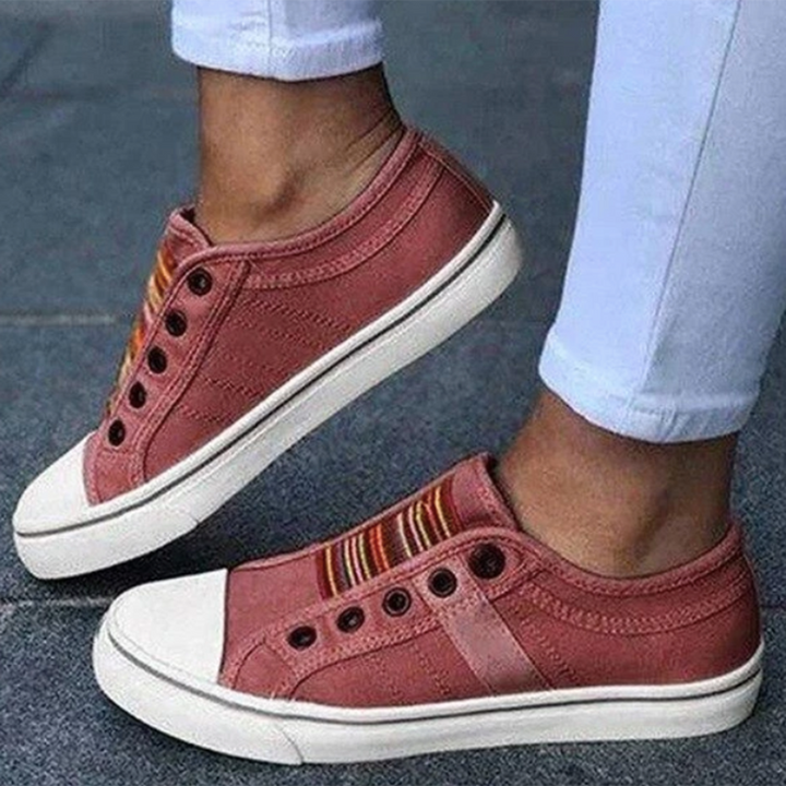 LS | Women Slip On Canvas Orthopedic Shoes Lion Style