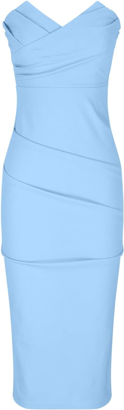 LS | Women Smooth Strapless Midi Dress Lion Style