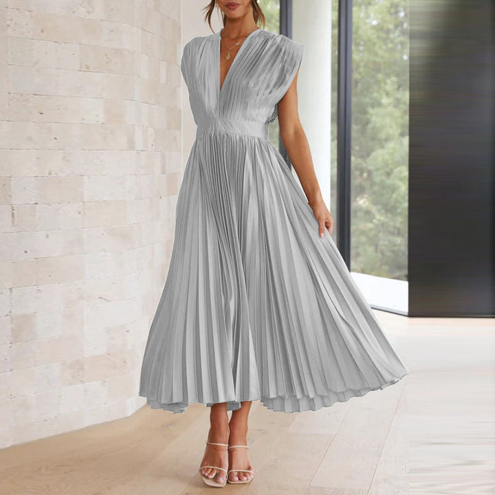 LS | Women Soft Pleat Maxi Dress Lion Style