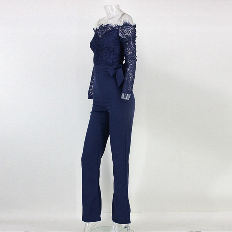 LS | Women Sophisticated Off Shoulder Jumpsuit Lion Style