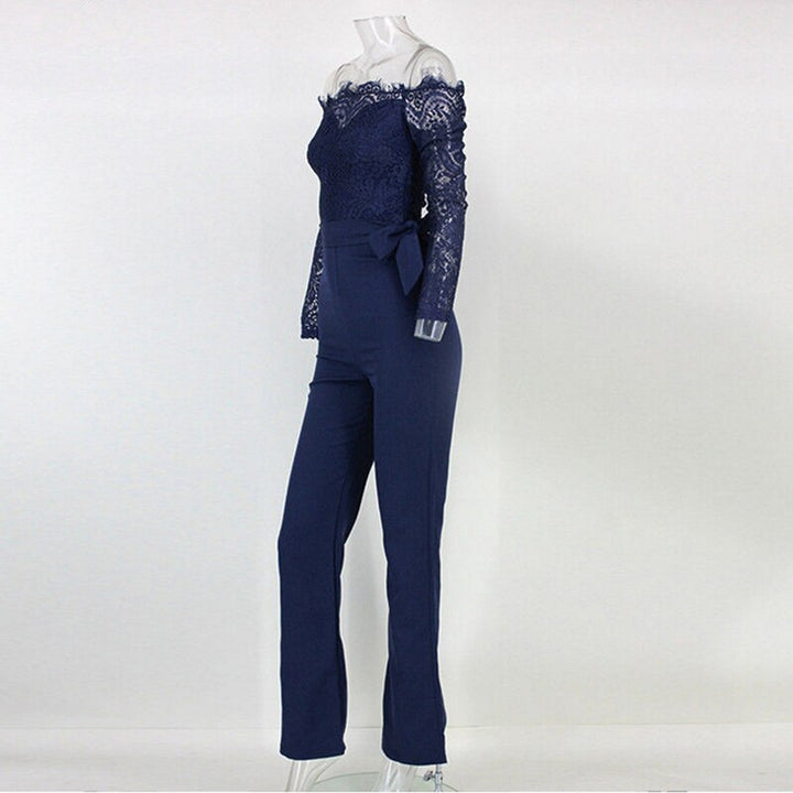 LS | Women Sophisticated Off Shoulder Jumpsuit Lion Style