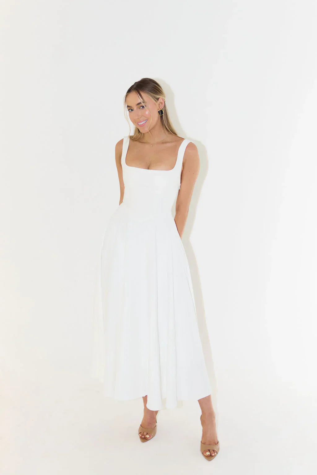 LS | Women Square Neck Maxi Dress Lion Style