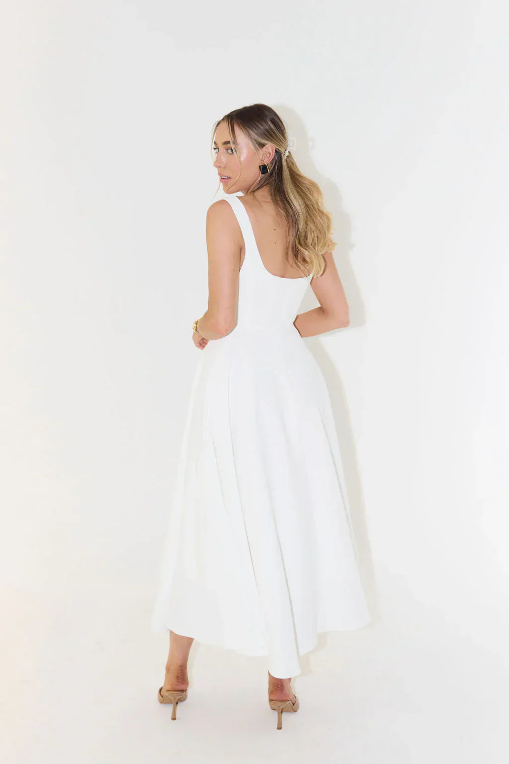 LS | Women Square Neck Maxi Dress Lion Style